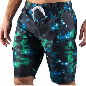 Kanu Surf Men's Large Hurricane Navy Swim Trunks UPF 50 Quick Drying Comfort 5X